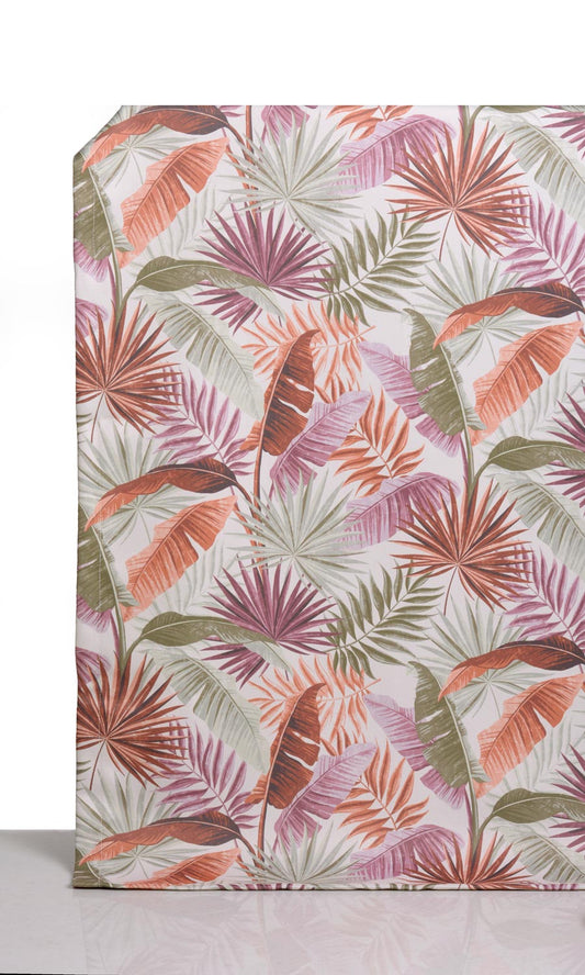 Botanical Floral Home Decor Fabric Sample (Purple/ Green)