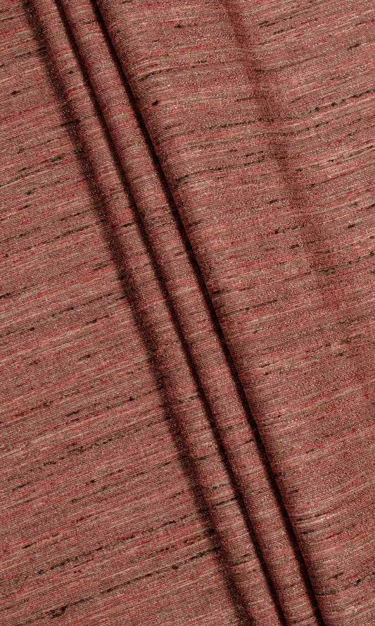 Faux Silk Textured Drapery (Brick Red)