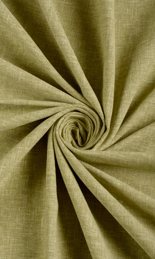 Poly-Cotton Blend Window Curtains (Olive Green)