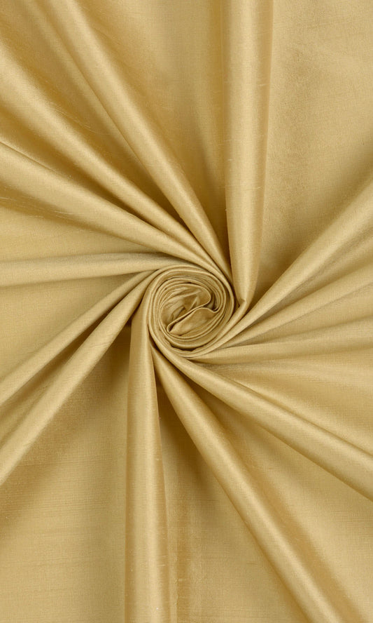 Shantung Silk Home Decor Fabric Sample (Mustard Yellow)