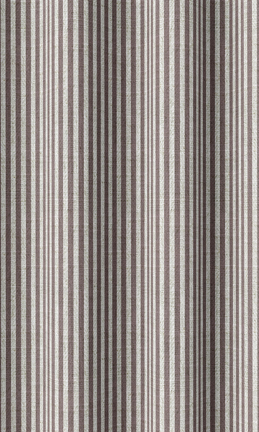 Striped Print Home Decor Fabric By the Yard (Plum Purple)