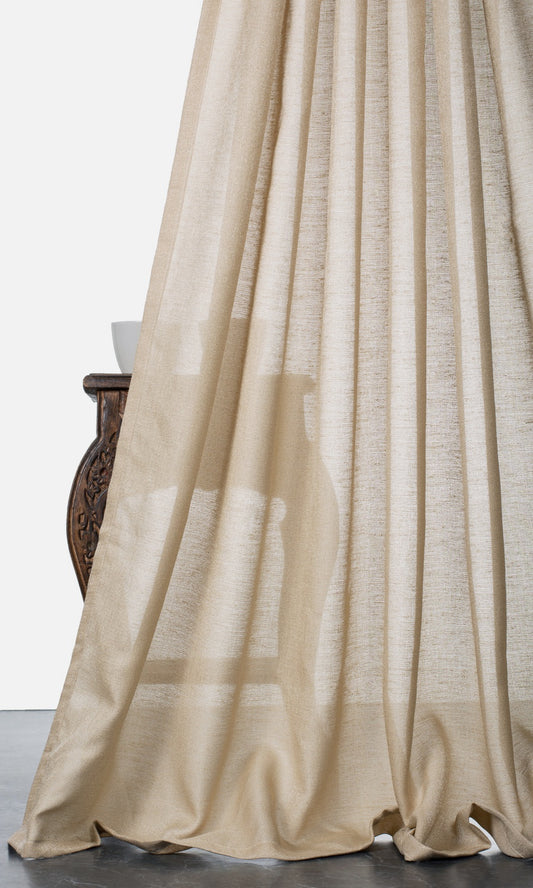 Plain Sheer Roman Shades (Hazelnut Beige)
