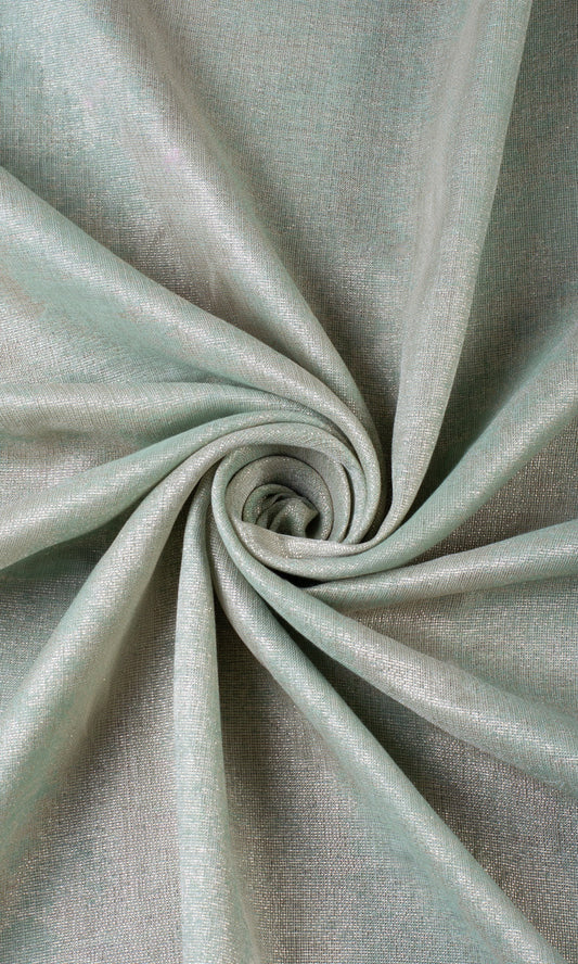 Textured Curtain Panels (Seafoam Green/ Gold)