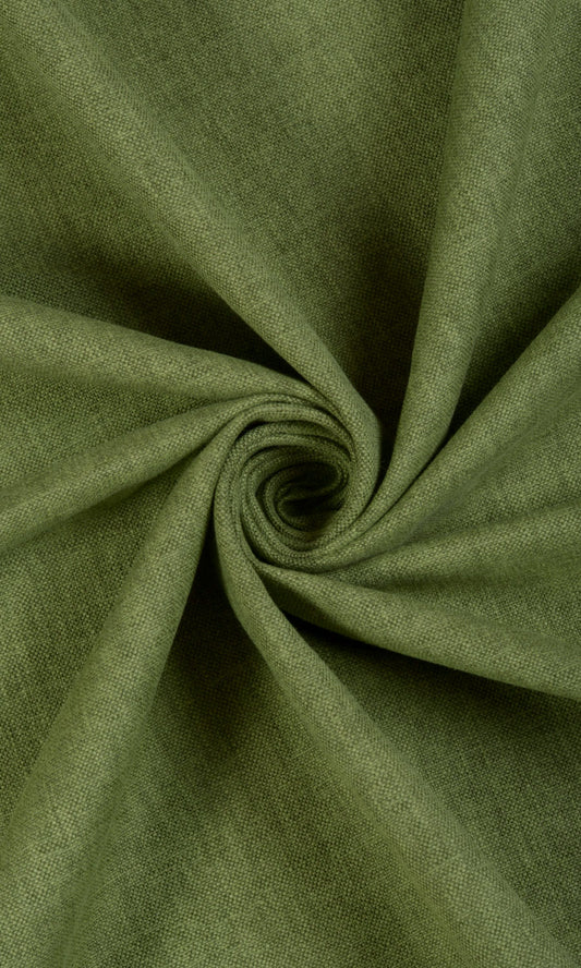 Poly-Linen Window Curtains (Green)