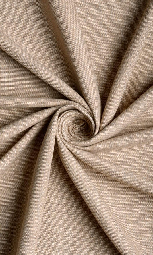 Plain Linen Texture Curtain Panels (Cinnamon Brown)