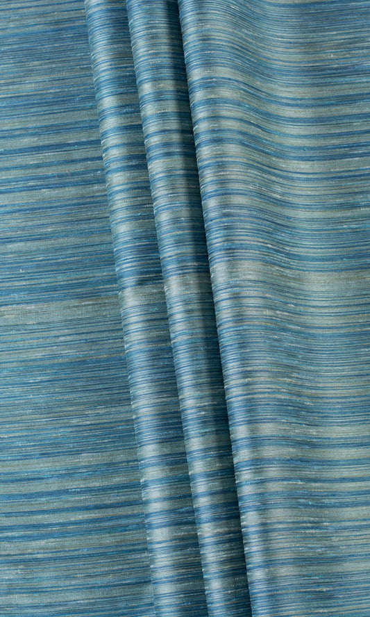 Textured Faux Silk Home Decor Fabric Sample (Blue/ Grey)