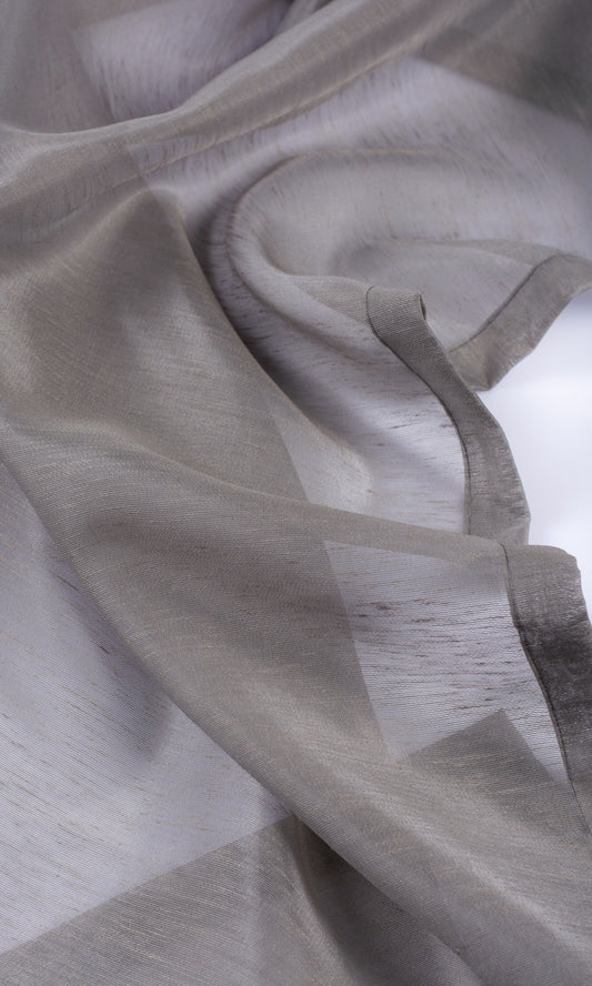 Plain Sheer Home Decor Fabric Sample (Coffee Brown)