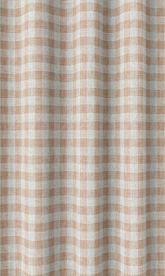 Check Patterned Home Decor Fabric Sample (Blush Pink/ White)