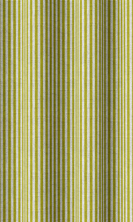 Modern Striped Home Decor Fabric Sample (Apple Green)