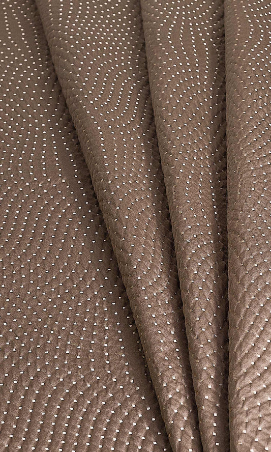 Silk-Blend Roman Shades (Caramel Brown)