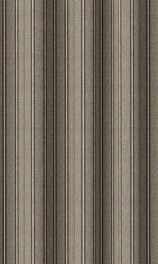 Striped Curtain Panels (Beige & Brown)
