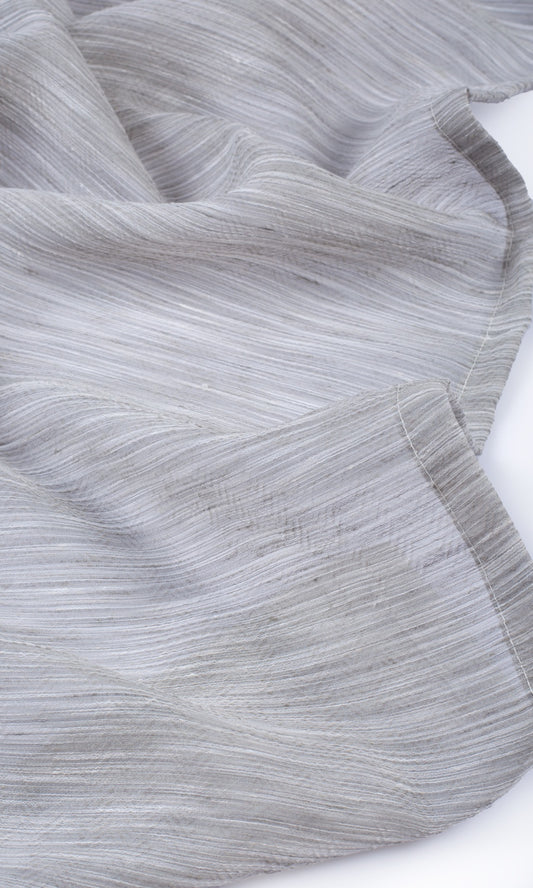 Textured Sheer Home Decor Fabric Sample (Heather Gray)