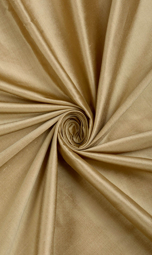 Shantung Silk Home Decor Fabric By the Yard (Golden Beige/ Ochre Yellow)