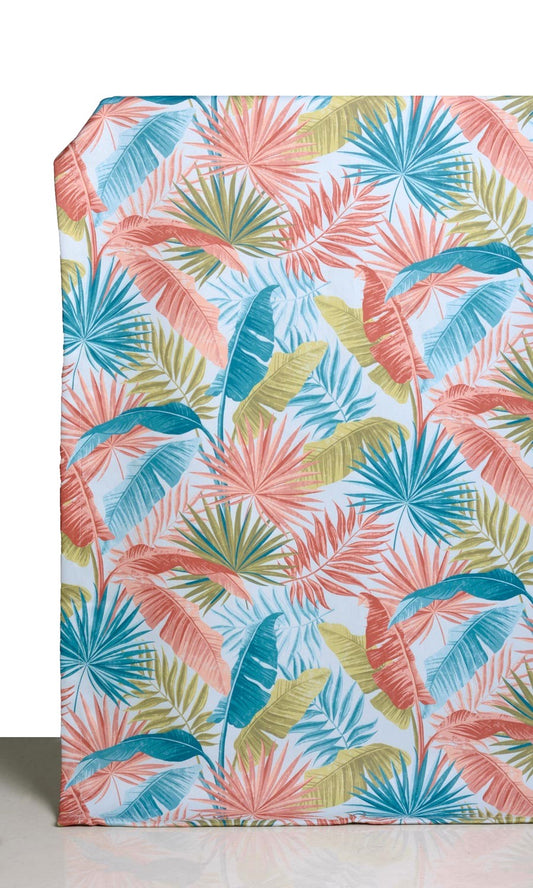 Botanical Floral Home Decor Fabric Sample (Red/ Blue/ Green)