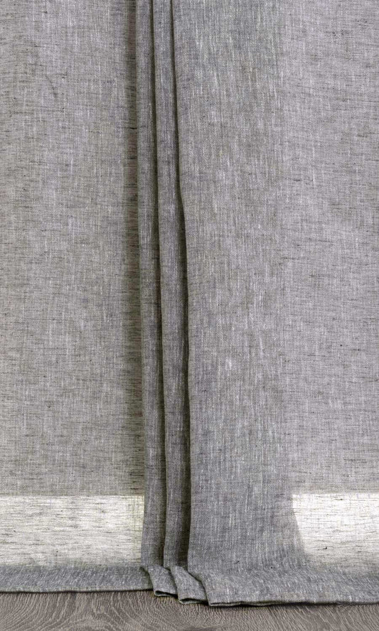 Linen Sheer Home Decor Fabric Sample (Grey)