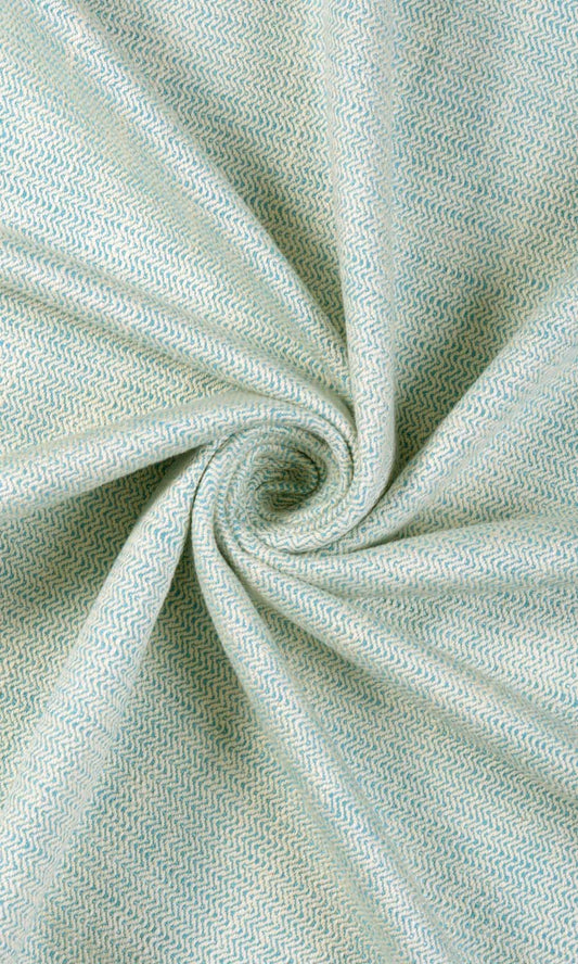 Textured Cotton Curtain Panels (Pastel Blue)