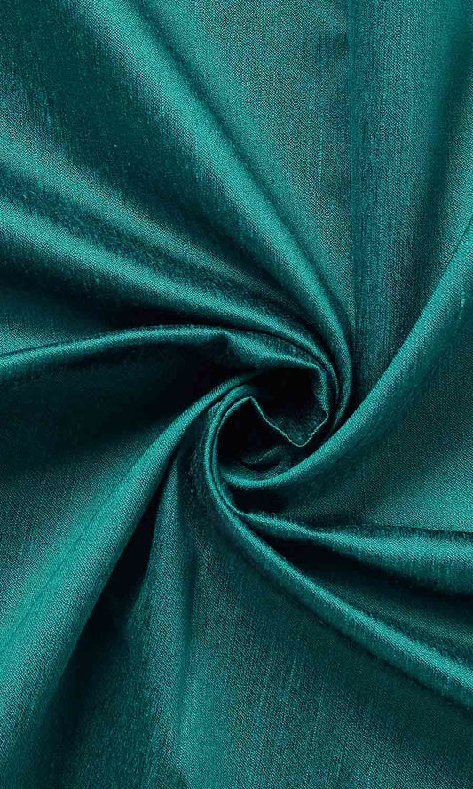 Faux Silk Drapes (Turquoise Blue)