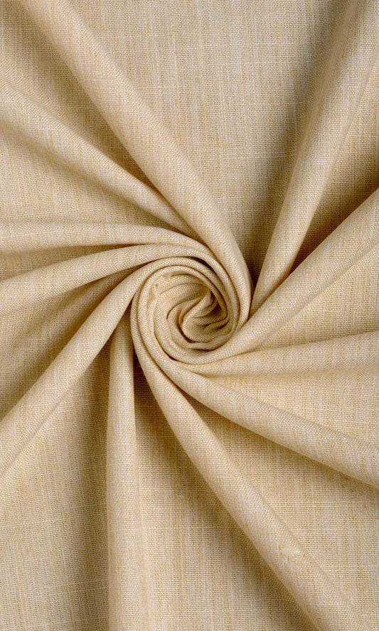 Plain Linen Texture Window Curtains (Yellow Beige)