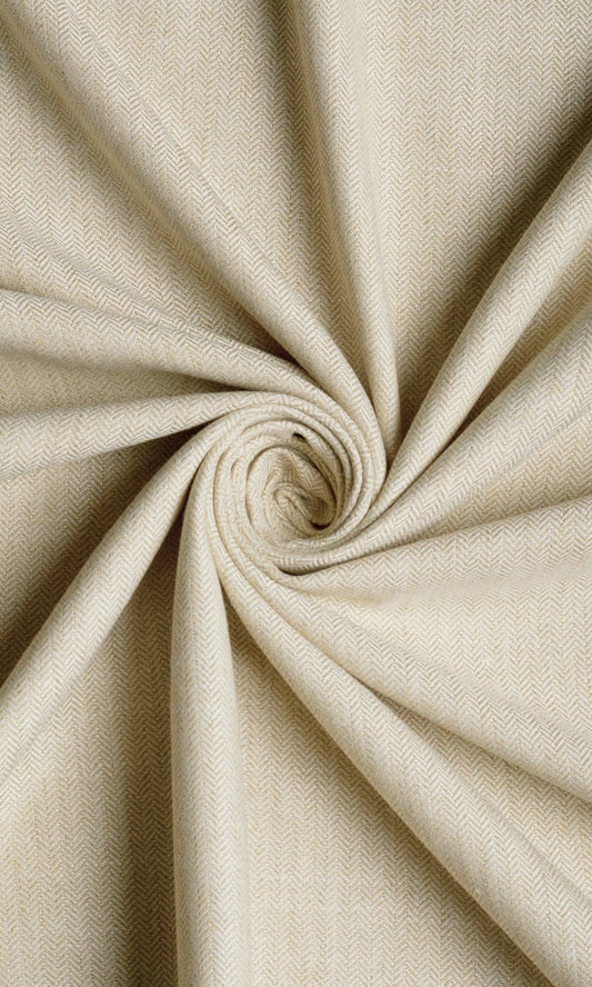 Herringbone Textured Window Curtains (Beige)