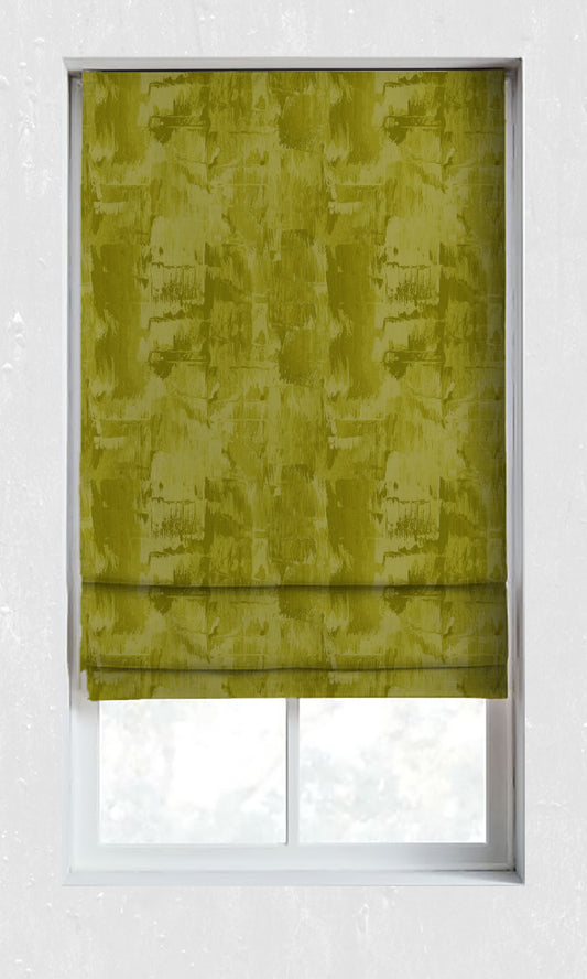Dimout Striped Home Decor Fabric Sample (Pear Green/ Moss)
