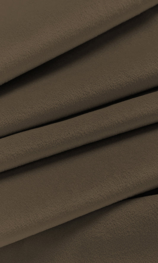 Velvet Curtain Panels (Mocha Brown)