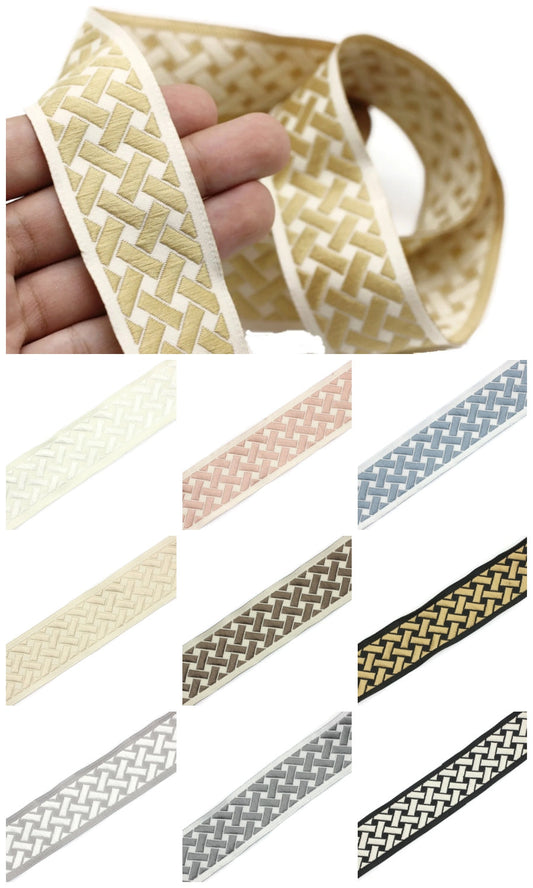 Roman shade ribbon trim
