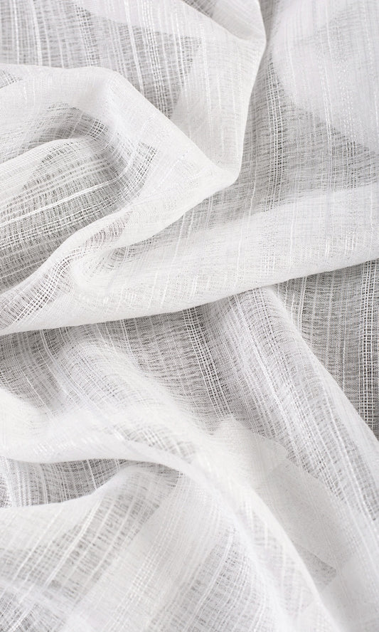 Textured Sheer Home Decor Fabric Sample (White)
