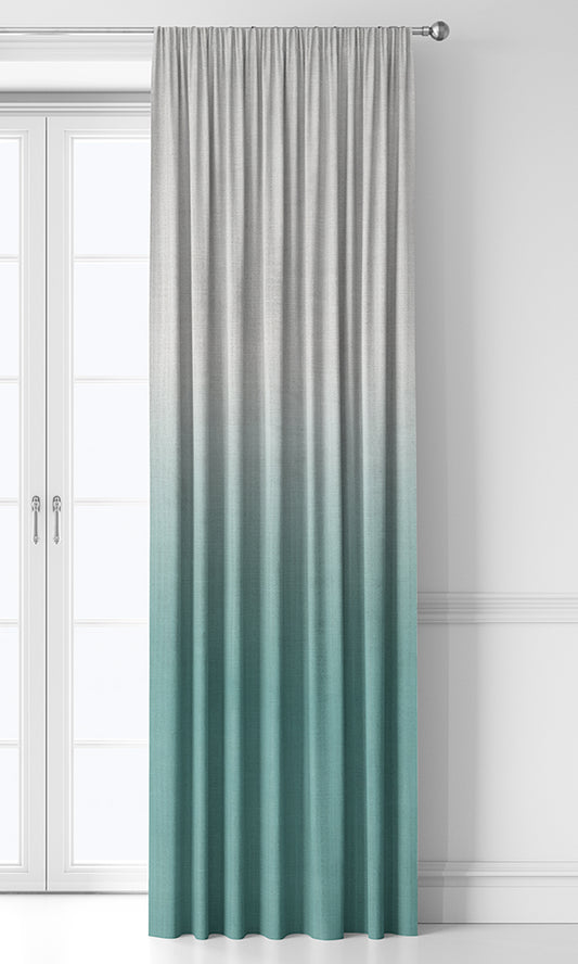 2-Tone Ombre Home Decor Fabric Sample (Turquoise Blue)