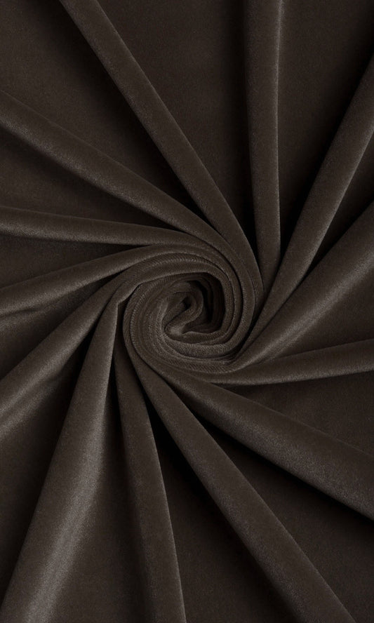 Velvet Curtains (Coffee Brown)