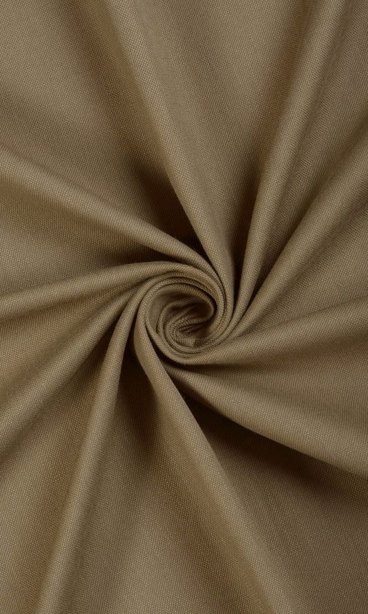 Poly-Cotton Curtain Panels (Brown)