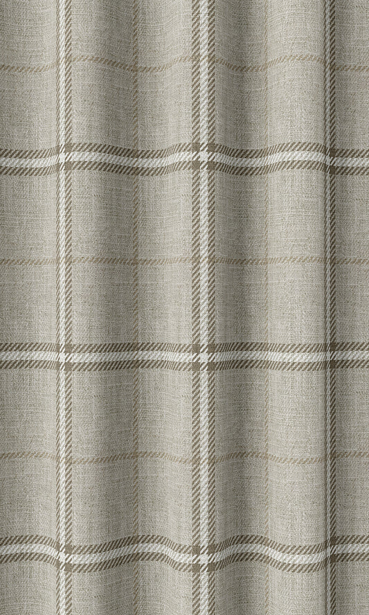 Striped Home Decor Fabric Sample (Warm Grey/ Beige)