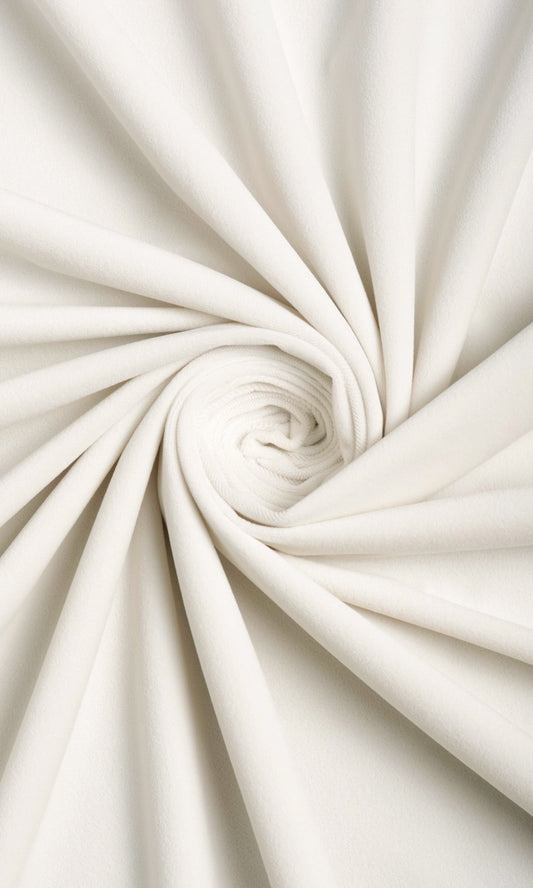 Velvet Home Decor Fabric By the Yard (White)