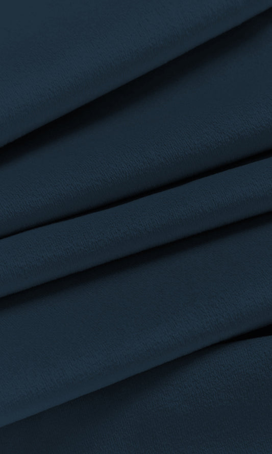 Velvet Home Decor Fabric Sample (Navy Blue)