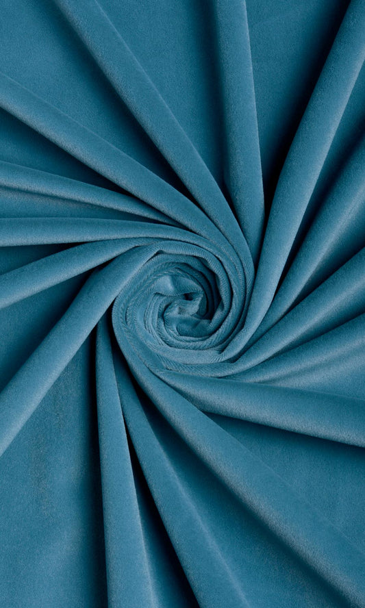 Velvet Home Decor Fabric By the Yard (Teal Blue)