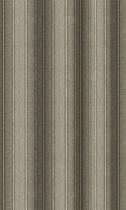 Modern Striped Print Drapery (Brown & Beige)