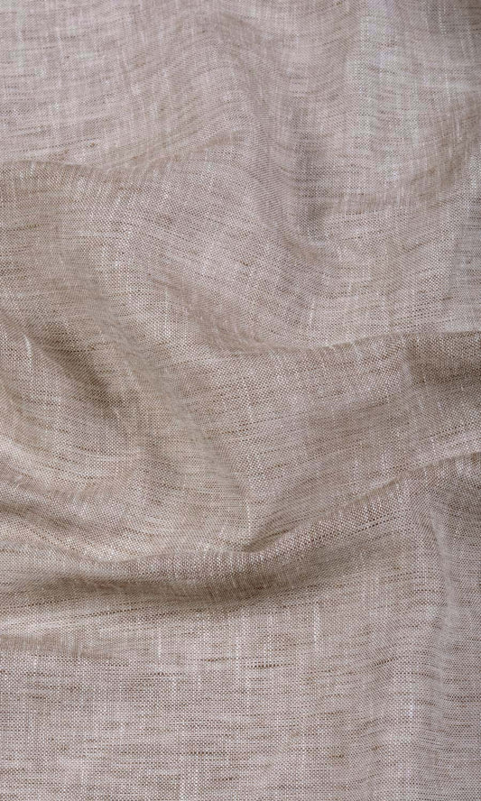 Linen Sheer Home Decor Fabric Sample (Brown)