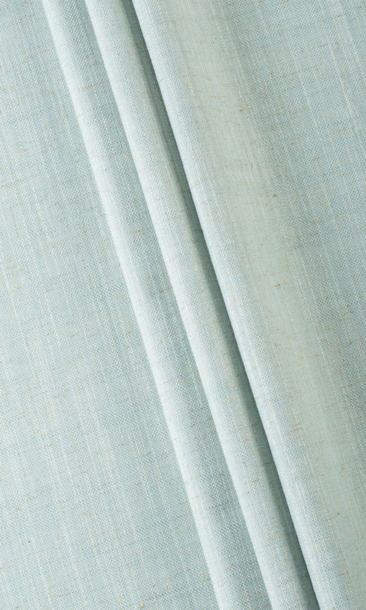 Plain Linen-Blend Roman Shades (Powder Blue)