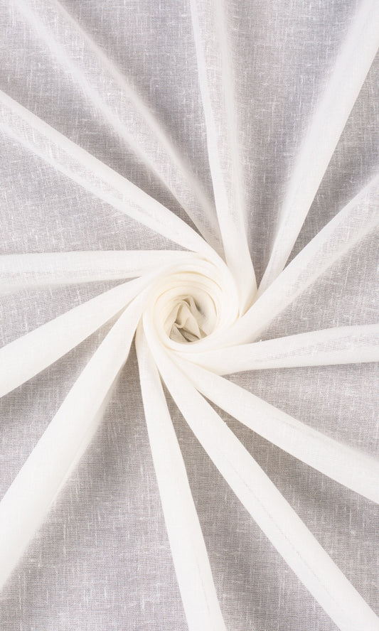 Plain Sheer Home Decor Fabric Sample (Cream)