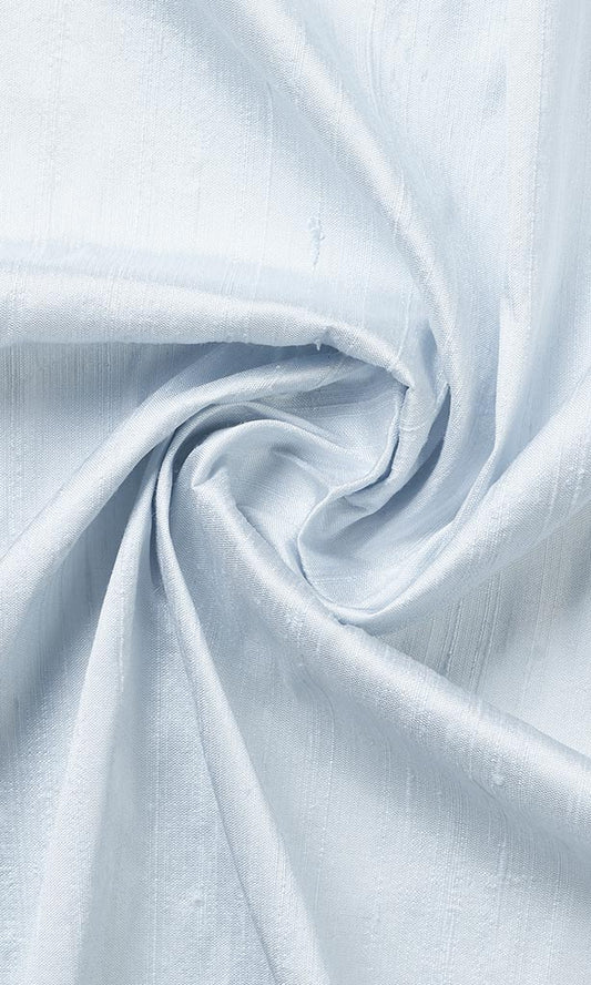 Pure Silk Home Decor Fabric By the Yard (Ice Blue)