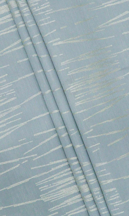Abstract Patterned Curtain Panels (Light Blue)