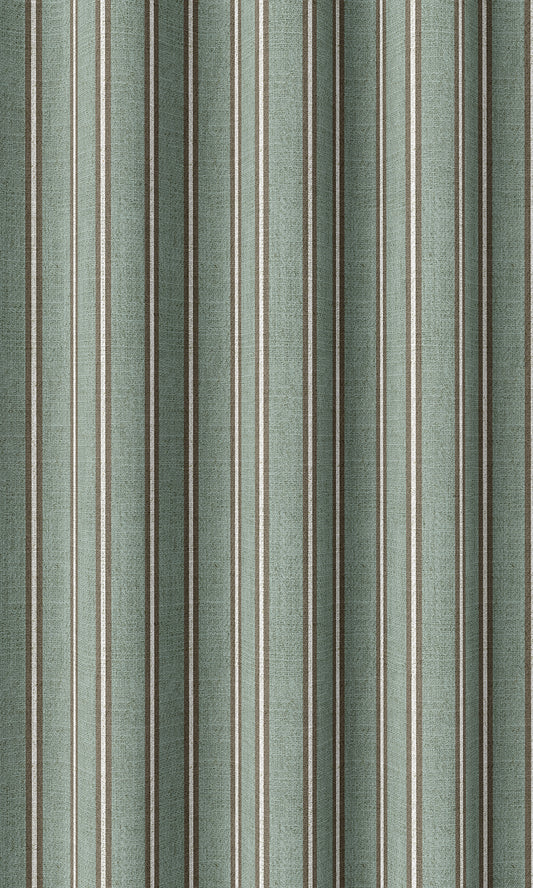 Striped Home Decor Fabric Sample (Duck Egg Blue)