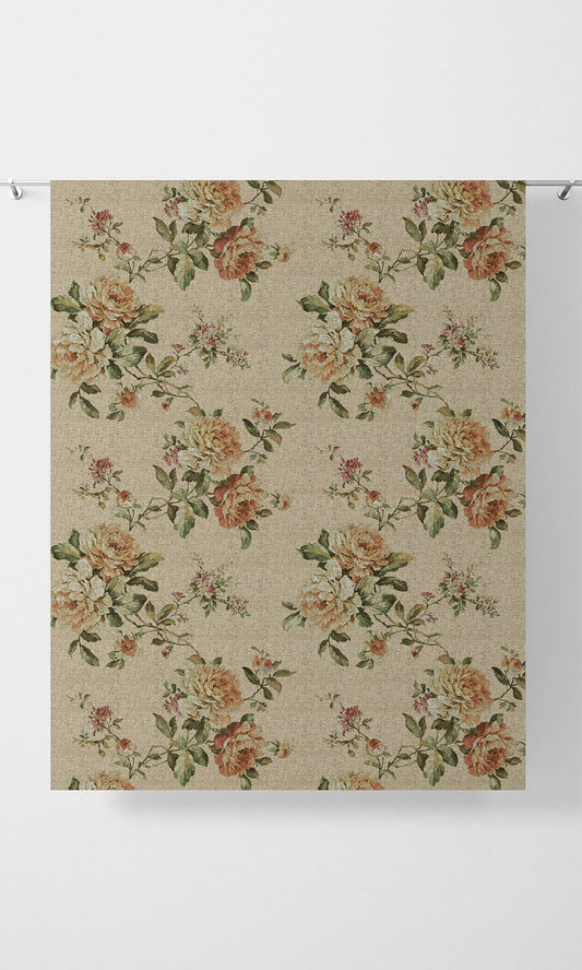 Modern Country Floral Window Curtains (Yellow)