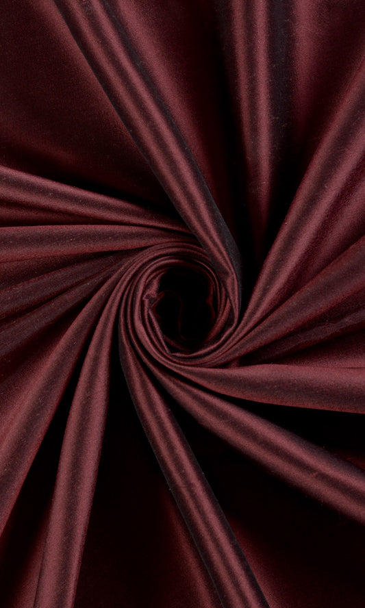 Shantung Silk Home Decor Fabric Sample (Wine Red/ Maroon)