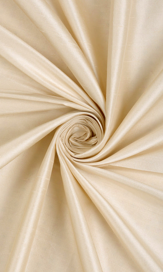 Shantung Silk Curtain Panels (Pale Beige)
