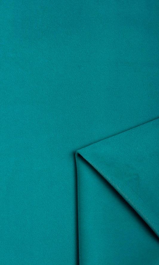 Velvet Home Decor Fabric Sample (Cerulean Blue)