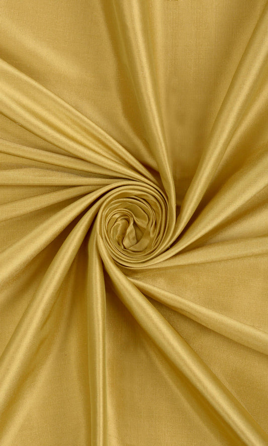 Shantung Silk Home Decor Fabric Sample (Ochre/ Mustard Yellow)