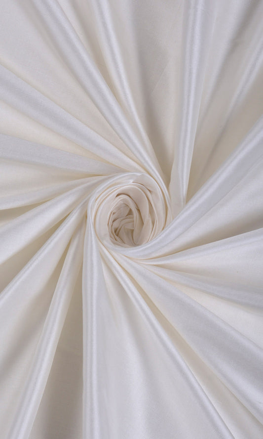 Shantung Silk Home Decor Fabric Sample (White/ Ivory)