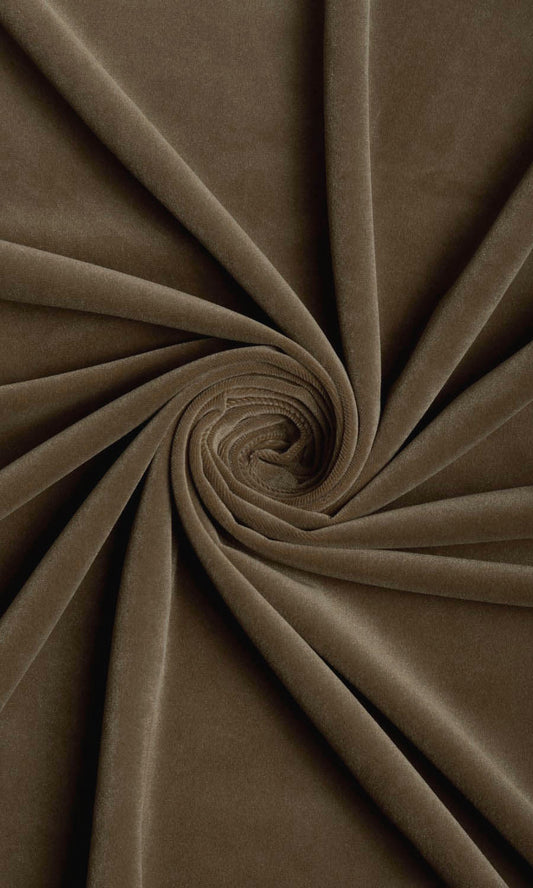 Velvet Home Decor Fabric By the Yard (Mocha Brown)