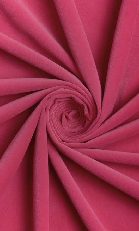 Velvet Home Decor Fabric Sample (Hot Pink)