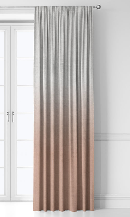 2-Tone Ombre Window Curtains (Salmon)